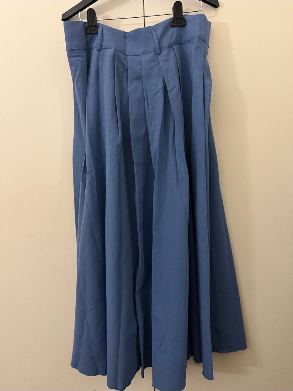 Women’s Blue Pleated Midi Skirt